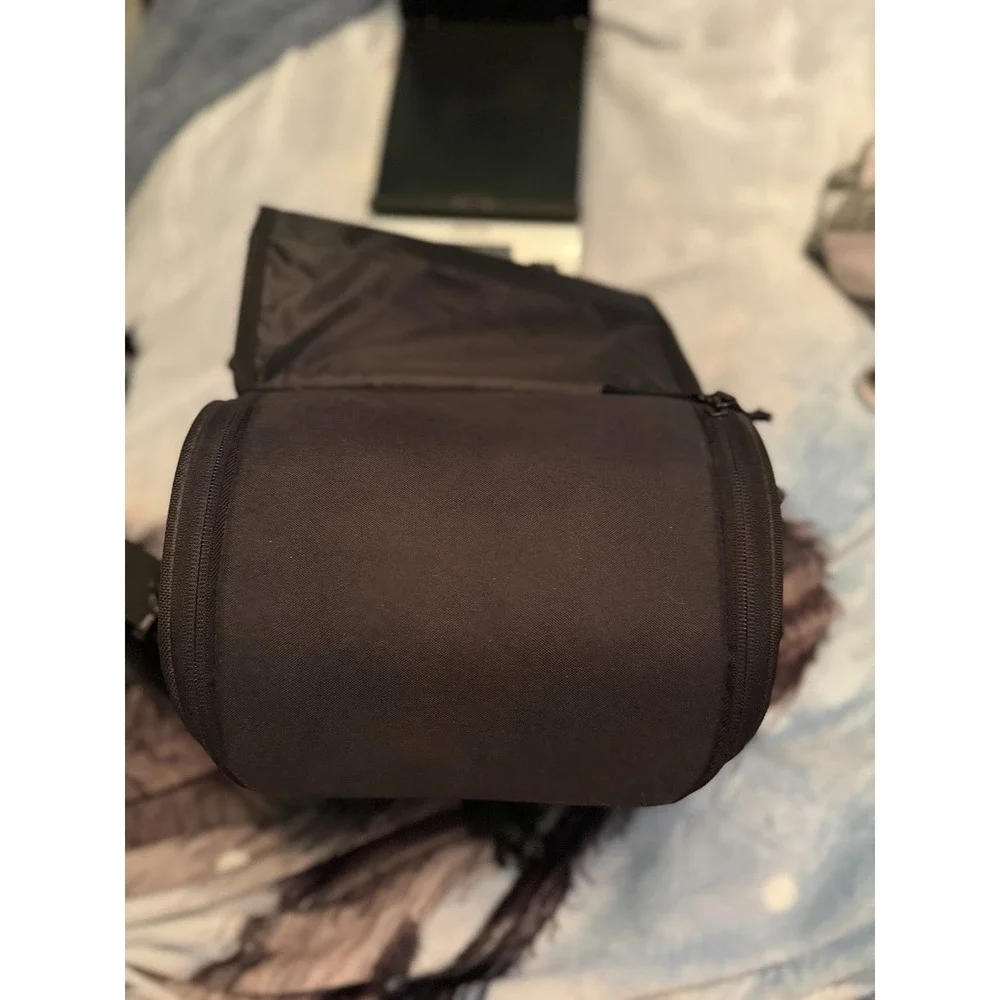 Small Black Camera Bag - All Works/No Tears - Multiple Pockets